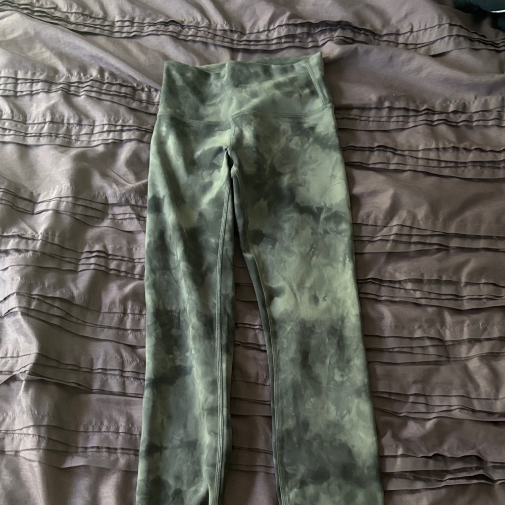 lululemon athletica Green Tie-Dye Leggings